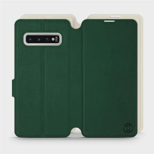 Etui Soft Touch do Samsung Galaxy S10 - wzór Miejska zieleń z platyną