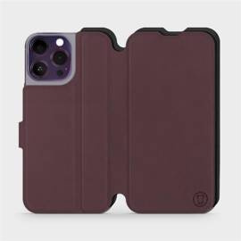 Etui Soft Touch do Apple iPhone 14 Pro Max - wzór Matowy burgund z czernią