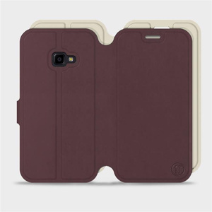 Etui Soft Touch do Samsung Galaxy Xcover 4 - wzór Matowy burgund z platyną