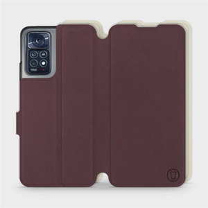 Etui Soft Touch do Xiaomi Redmi Note 11 Pro 5G - wzór Matowy burgund z platyną