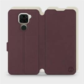 Etui Soft Touch do Xiaomi Redmi Note 9 - wzór Matowy burgund z platyną