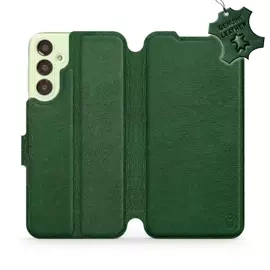 Etui ze skóry naturalnej do Samsung Galaxy A24 - wzór Green Leather