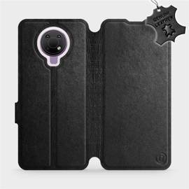 Etui ze skóry naturalnej do Nokia G10 - wzór Black Leather