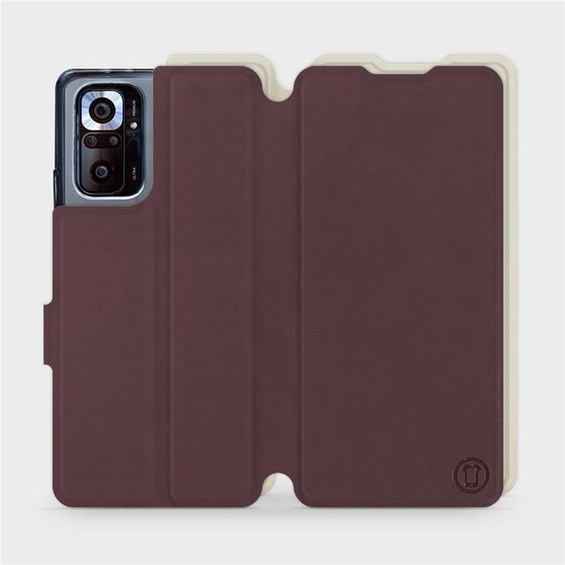 Etui Soft Touch do Xiaomi Redmi Note 10 Pro - wzór Matowy burgund z platyną