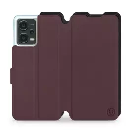 Etui Soft Touch do Xiaomi POCO X5 5G - wzór Matowy burgund z czernią