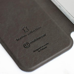Etui ze skóry naturalnej do Samsung Galaxy A40 - wzór Black Leather