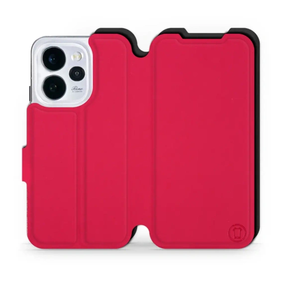 Etui Soft Touch do OPPO Reno 15 pro - wzór Żywa czerwień z czernią