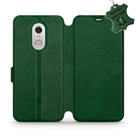 Etui ze skóry naturalnej do Xiaomi Redmi 5 Plus - wzór Green Leather