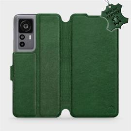 Etui ze skóry naturalnej do Xiaomi 12T - wzór Green Leather