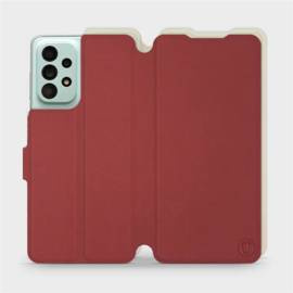 Etui Soft Touch do Samsung Galaxy A33 5G - wzór Zachodząca czerwień z platyną