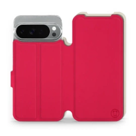 Etui Soft Touch do Google Pixel 10 Pro XL - wzór Żywa czerwień z platyną