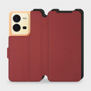 Etui Soft Touch do Vivo X80 Lite - wzór Zachodząca czerwień z czernią