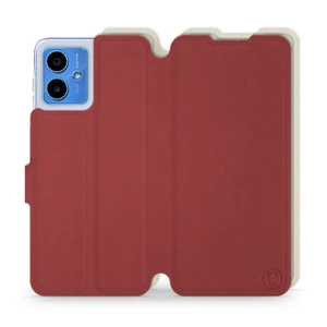 Etui Soft Touch do Motorola Moto G14 - wzór Zachodząca czerwień z platyną