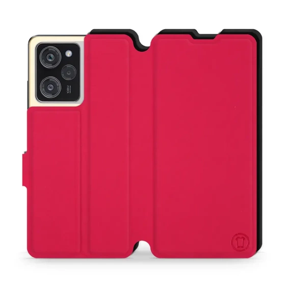 Etui Soft Touch do Xiaomi POCO X5 Pro 5G - wzór Żywa czerwień z czernią