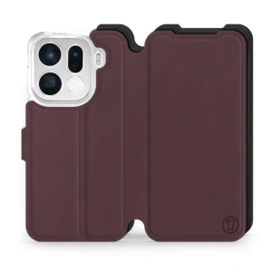 Etui Soft Touch do OPPO Find X9 pro - wzór Matowy burgund z czernią