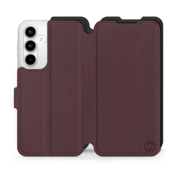Etui Soft Touch do Samsung Galaxy A35 5G - wzór Matowy burgund z czernią