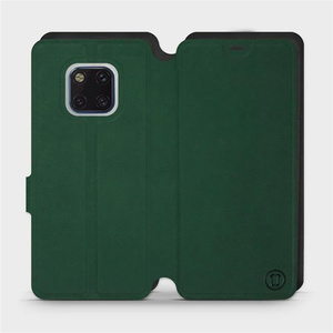 Etui Soft Touch do Huawei Mate 20 Pro - wzór Miejska zieleń z czernią