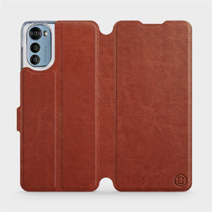 Etui do Motorola Moto E32 - wzór Brown&Gray
