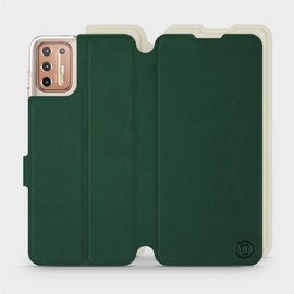 Etui Soft Touch do Motorola Moto G9 Plus - wzór Miejska zieleń z platyną