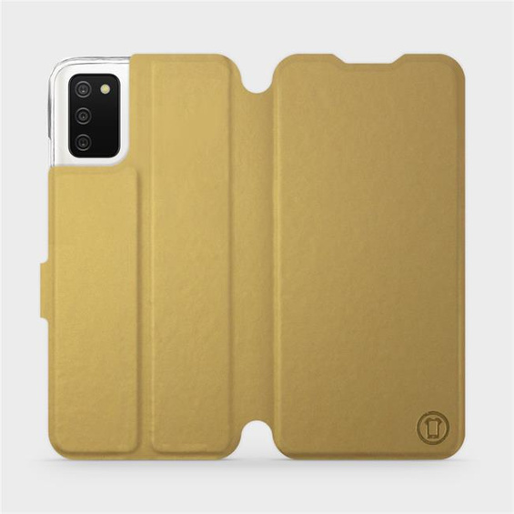 Etui do Samsung Galaxy A03S - wzór Gold&Orange