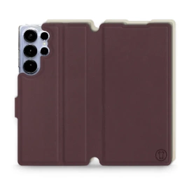 Etui Soft Touch do Samsung Galaxy S25 Ultra - wzór Matowy burgund z platyną