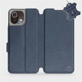 Etui ze skóry naturalnej do Xiaomi 11 Lite 5G NE - wzór Blue Leather