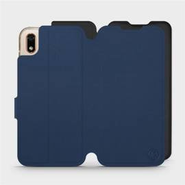 Etui Soft Touch do Huawei Y5 2019 - wzór Głęboki granat z czernią
