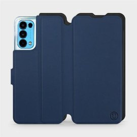 Etui Soft Touch do OPPO RENO 5 5G - wzór Głęboki granat z czernią