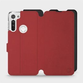 Etui Soft Touch do Motorola Moto G8 - wzór Zachodząca czerwień z czernią