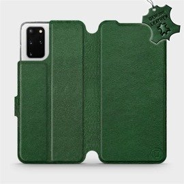 Etui ze skóry naturalnej do Samsung Galaxy S20 Plus - wzór Green Leather