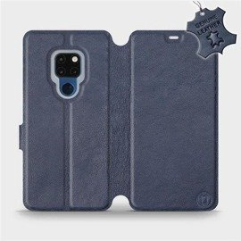 Etui ze skóry naturalnej do Huawei Mate 20 - wzór Blue Leather