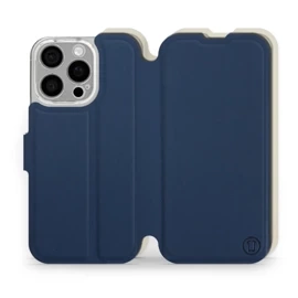 Etui Soft Touch do Apple iPhone 16 Pro - wzór Głęboki granat z platyną