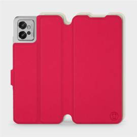 Etui Soft Touch do Motorola Moto G32 - wzór Żywa czerwień z platyną