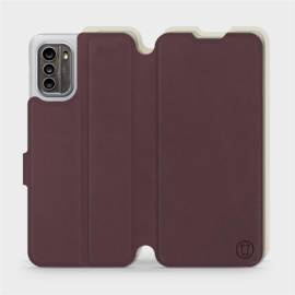 Etui Soft Touch do Nokia G60 5G - wzór Matowy burgund z platyną