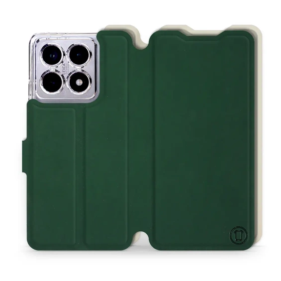 Etui Soft Touch do Xiaomi 14T - wzór Miejska zieleń z platyną