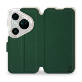 Etui Soft Touch do Huawei Pura 80 Ultra - wzór Miejska zieleń z platyną