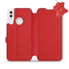 Etui ze skóry naturalnej do Huawei Honor 10 Lite - wzór Red Leather