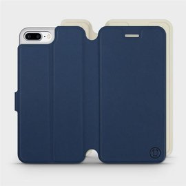 Etui Soft Touch do Apple iPhone 7 Plus - wzór Głęboki granat z platyną