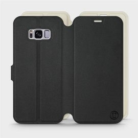 Etui Soft Touch do Samsung Galaxy S8 - wzór Satynowa czerń z platyną