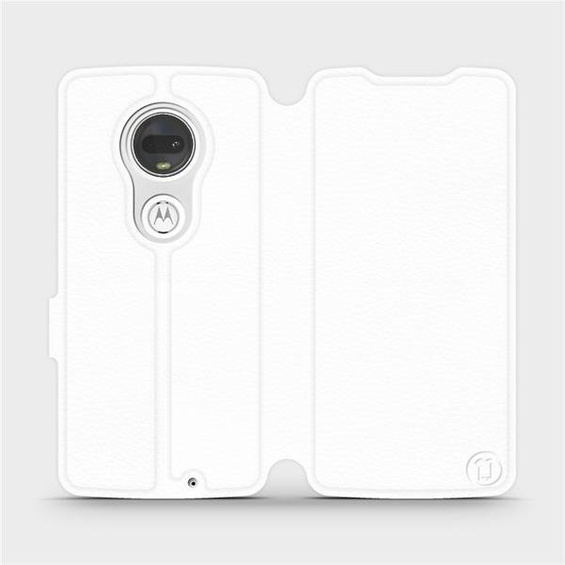 Etui do Motorola Moto G7 - wzór White&Orange