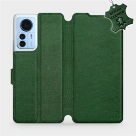 Etui ze skóry naturalnej do Xiaomi 12 Pro - wzór Green Leather