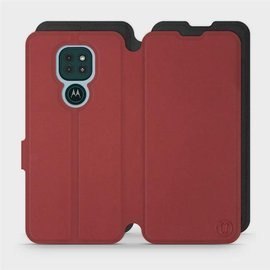 Etui Soft Touch do Motorola Moto G9 Play - wzór Zachodząca czerwień z czernią