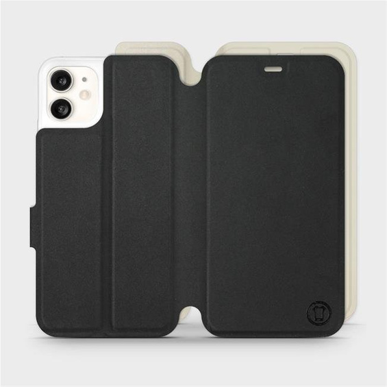 Etui Soft Touch do Apple iPhone 11 - wzór Satynowa czerń z platyną