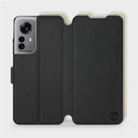Etui Soft Touch do Xiaomi 12X - wzór Satynowa czerń z platyną