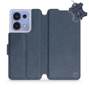 Etui ze skóry naturalnej do Xiaomi POCO M6 Pro - wzór Blue Leather