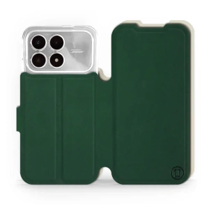 Etui Soft Touch do Xiaomi Poco F8 Pro - wzór Miejska zieleń z platyną