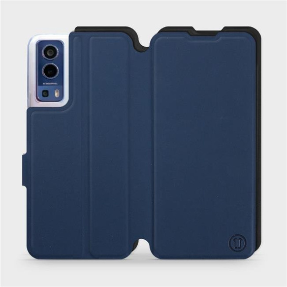 Etui Soft Touch do Vivo Y72 5G - wzór Głęboki granat z czernią