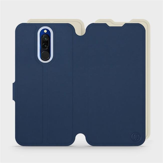Etui Soft Touch do Xiaomi Redmi 8 - wzór Głęboki granat z platyną