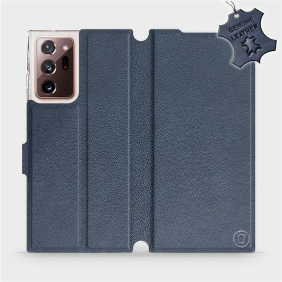 Etui ze skóry naturalnej do Samsung Galaxy Note 20 Ultra - wzór Blue Leather