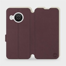 Etui Soft Touch do Nokia X10 - wzór Matowy burgund z platyną